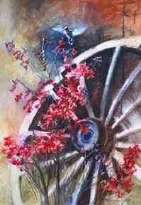 Hummingbird with Old Wheel Hummingbird with Old Wheel